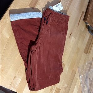Gymboree Boys Corduroy Joggers Size 10 NWT Rust Smoky Paprika Elastic Waist